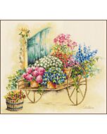 Lanarte borduurpakket bloemenkar PN-0216157 evenweave telpatroon