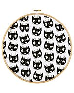 Vervaco borduurpakket Zwarte katten PN-0216253 incl. borduurring van Eva Mouton (telpatroon)