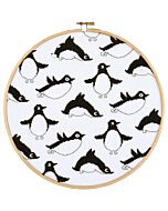 Vervaco borduurpakket Pinguïns PN-0216667 incl. borduurring van Eva Mouton (telpatroon)