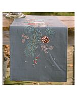 Vervaco borduurpakket tafelloper kerstrozen PN-0216932 voorbedrukt