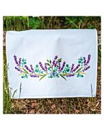 Vervaco borduurpakket theedoek lavendel PN-0217583 voorbedrukt