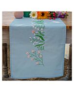 Vervaco borduurpakket tafelloper pastel bloemen PN-0222427 voorbedrukt