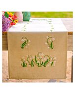 Vervaco borduurpakket tafelloper lelietje-van-dalen PN-0222842 voorbedrukt