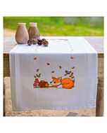 Vervaco borduurpakket tafelloper herfstdiertjes PN-0223041 voorbedrukt