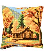 Vervaco borduurkussenpakket herfstlandschap PN-0227789 voorbedrukt (kussenrug en opvulkussen apart verkrijgbaar)
