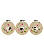 Vervaco borduurpakket schaapjes in de wei 3st. PN-0237588 voorbedrukt incl. borduurringen