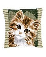 Kruissteekkussen bruine poes pn-0149856