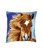 Borduurpakket kruissteekkussen bruin paard van vervaco pn 0149463