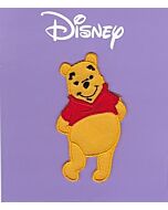 Winnie de Poeh met handen op zijn rug applicatie van Disney.
