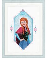 Borduurpakket Princess Anna Frozen met telpatroon van vervaco pn-0167299