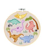 Restyle borduurpakket dino's vrij borduren