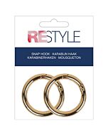 Restyle karabijn tassen ringen 41mm goud kleurig