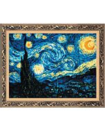 Borduurpakket Starry Night, vincent van gogh van riolis 1088 met telpatroon