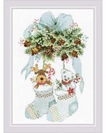 Riolis borduurpakket  Beer, Kegels en Herten om te borduren 1901