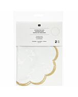 Rico Design 2st. onderzetter met goudenrand 100492 excl. garen