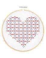 Rico Design borduurpakket Sashiko hart