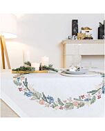 Rico Design borduurpakket tafelkleed dennenkrans 31239.52.21 voorbedrukt