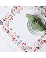 Rico Design borduurpakket tafelkleed kerstmarkt 100487 telpatroon
