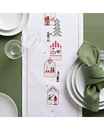 Rico Design borduurpakket tafelloper kerstmarkt 100488 telpatroon