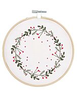 Rico Design kerstkrans in spansteek borduren 100071 voorbedrukt