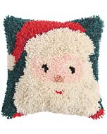 Rico design smyrnapakket knoopkussen kerstman 100505 voorbedrukt incl. kussenrug