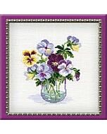 Borduurpakket  violen  van Riolis 