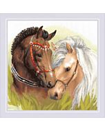 Riolis borduurpakket Pair of Horses 1864 om te borduren