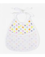 DMC gekleurde wolken Slabbetje om te borduren voor 3 maanden RS26551B