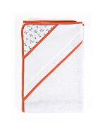 DMC Badhanddoek oranje om te borduren voor geboorte