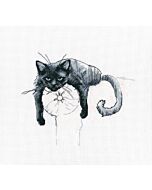 RTO borduurpakket Zwarte kat M666 telpatroon