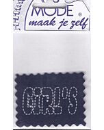 Girl's blauwe applicatie