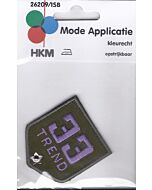 Applicatie legergroen met lila