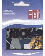 Legerkleur applicatie met tekst Knick.