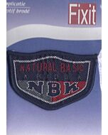 Blauw met rood applicatie.