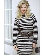 Breipakket scheepjeswol zwart/wit damesjurkje Eveline 