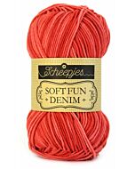 Scheepjeswol Softfun Denim 505 oranje/rood tinten