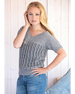 Breipakket dames trui met V-hals van Stone Washed van Scheepjeswol