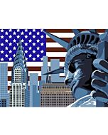 Voorbedrukt stramien/canvas van New York  La Liberte van Seg de Paris.