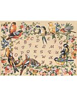 Voorbedrukt stramien/canvas van ABC vogels van Seg de Paris.
