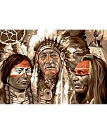 Voorbedrukt stramien/canvas Indianen van Seg de Paris om te borduren (Legendes indiennes)  