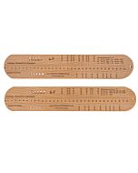 Sokken liniaal 4-draads en 6-draads hout