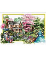 Voorbedrukt borduurpakket Spring Comes - Lente  op aida van Needleart world.   740.058