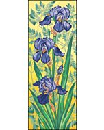 stramien de paarse iris om te borduren van Margot 62.174