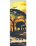 stramien zon op de savanne om te borduren van Margot 62.197