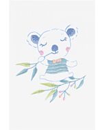 Borduurpakket voorbedrukt Koala Mika in spansteek incl borduurring van DMC TB159