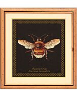 Thea Gouverneur Bumble bee borduren 3018.05 op zwarte aida