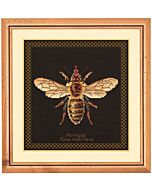 Thea Gouverneur Honey bee borduren 3017.05 op zwarte aida