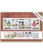 Borduurpakket Sewing Room - Soda Stitch SO-G30 met telpatroon.