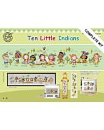 Borduurpakket Ten little Indians- Soda Stitch G-114 met telpatroon.