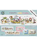 Borduurpakket Little Pirates - Soda Stitch G-134 met telpatroon.